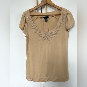 BCBG Maxazria Top Embellished Neckline size XL